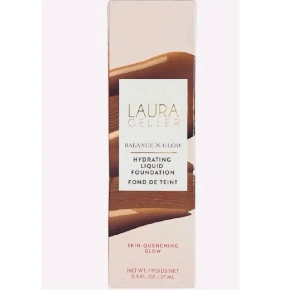 Laura Geller Balance N Glow Hydrating Liquid Foundation 0.9oz/27ml Deep NIB